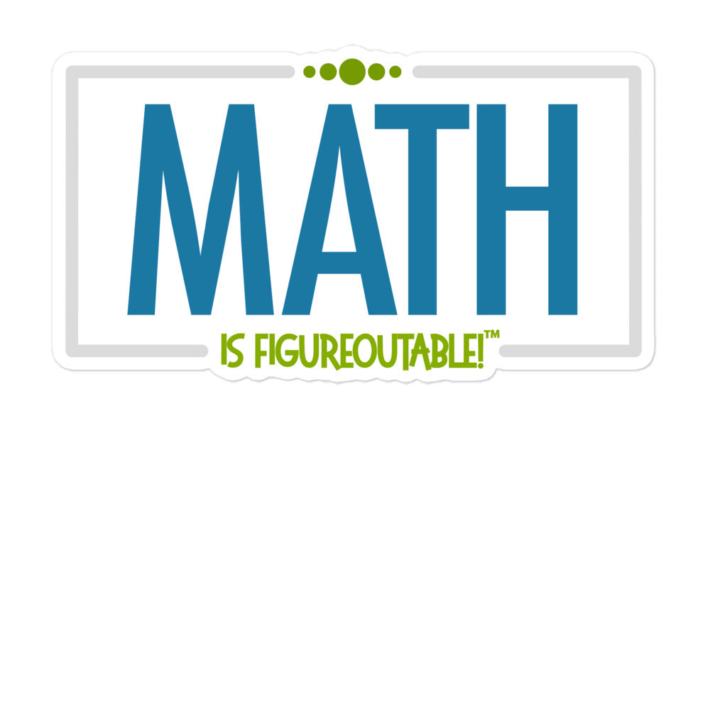 Math is Figure-out-able rectangle sticker
