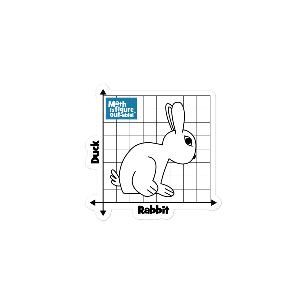 Duck/Rabbit Sticker, White