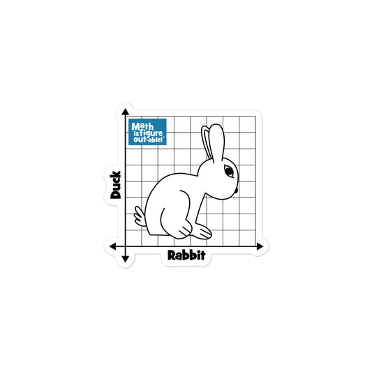 Duck/Rabbit Sticker, White