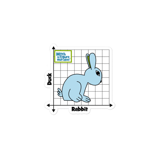 Duck/Rabbit Sticker, Blue